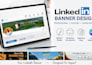design a professional linkedin banner and cover